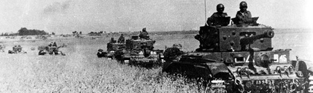 1 Dywizja Pancerna podczas bitwy pod Falaise  (Normandia, 1944)/ foto: NAC